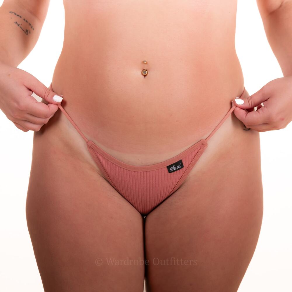 Soft Pink Low V Thong G-String Panties